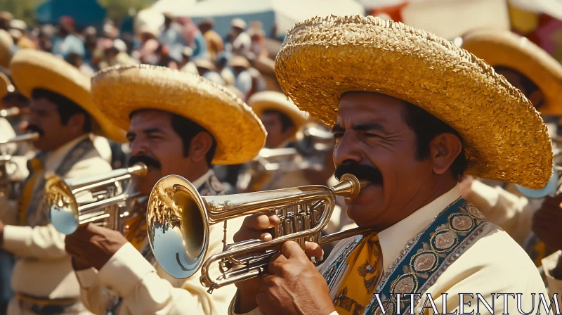 Traditional Mariachi Trumpet Performance AI Image