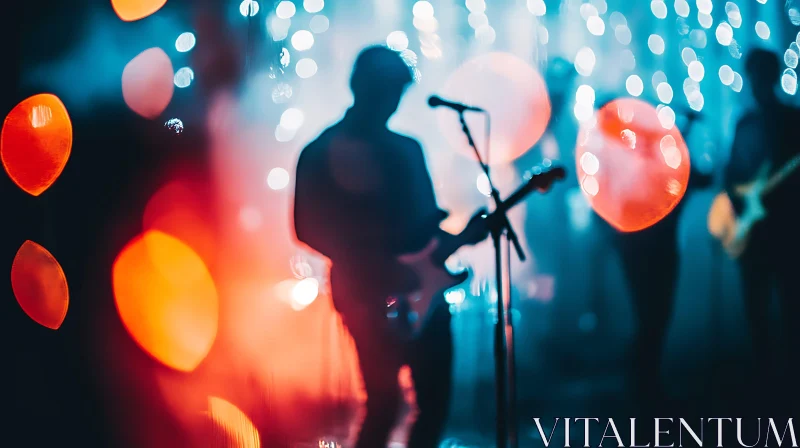 Abstract Bokeh Lights During Concert AI Image