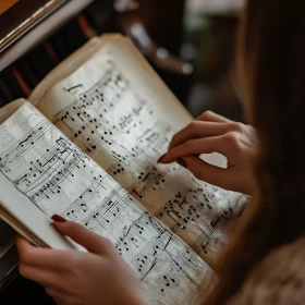 Person with Musical Score