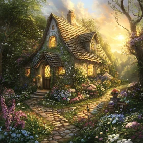 Charming Cottage in Flower-Filled Garden