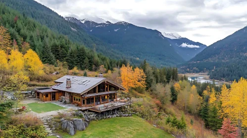 Charming Cabin in Autumnal Mountain Setting