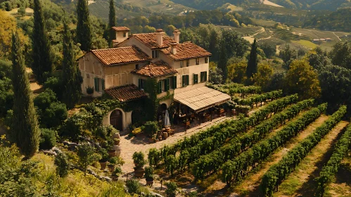 Picturesque Italian Home Amidst Vineyards and Countryside