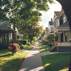 Quaint Neighborhood on a Sunny Afternoon