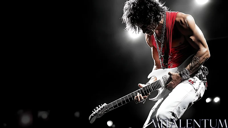 Rock Guitarist Live in Concert AI Image