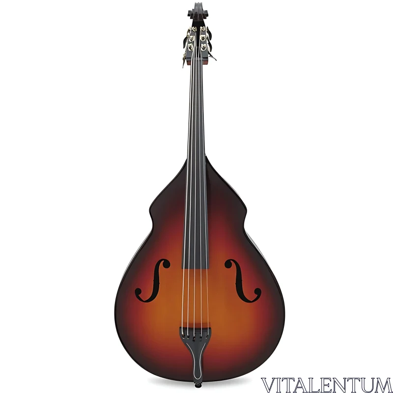 Classic Double Bass with Rich Wooden Texture AI Image