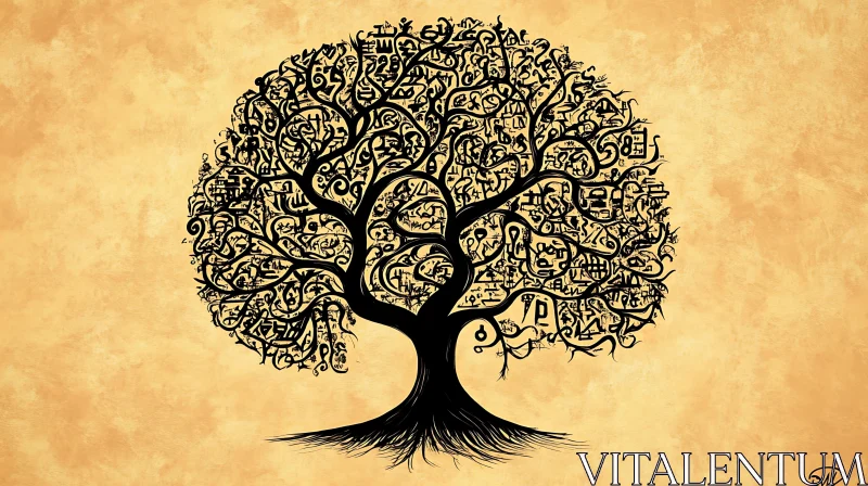 Symbolic Abstract Tree Art