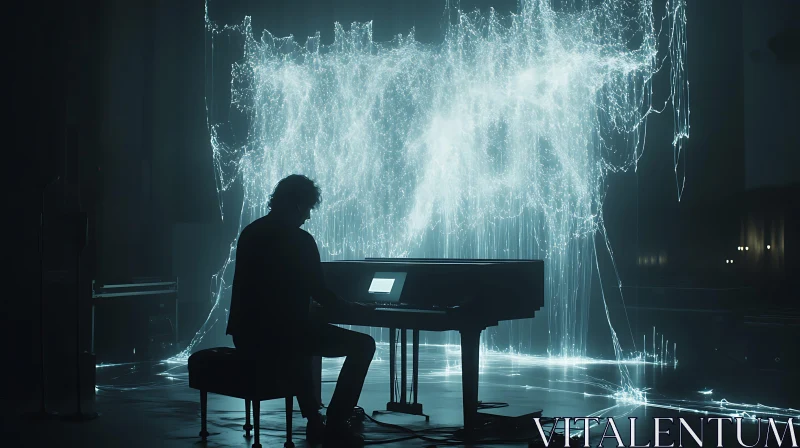 Enthralling Piano Concert with Captivating Light Display