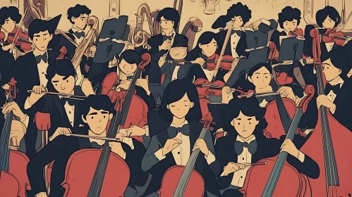 Comic Style Orchestra Performance