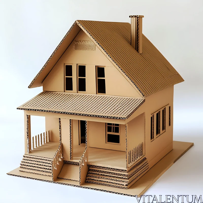 Detailed Cardboard Architectural Miniature AI Image