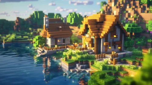 Charming Pixelated Cottage by the Lakeside