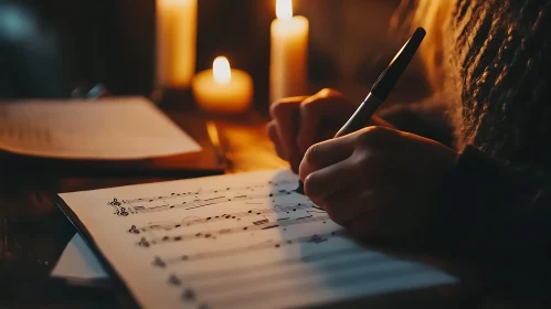 Composing Music in the Warm Glow of Candlelight