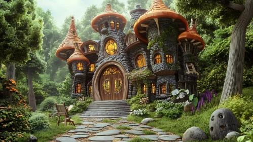 Fairy Tale Cottage in a Mystical Forest