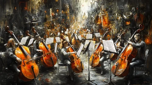 Dramatic Cello Orchestra Scene