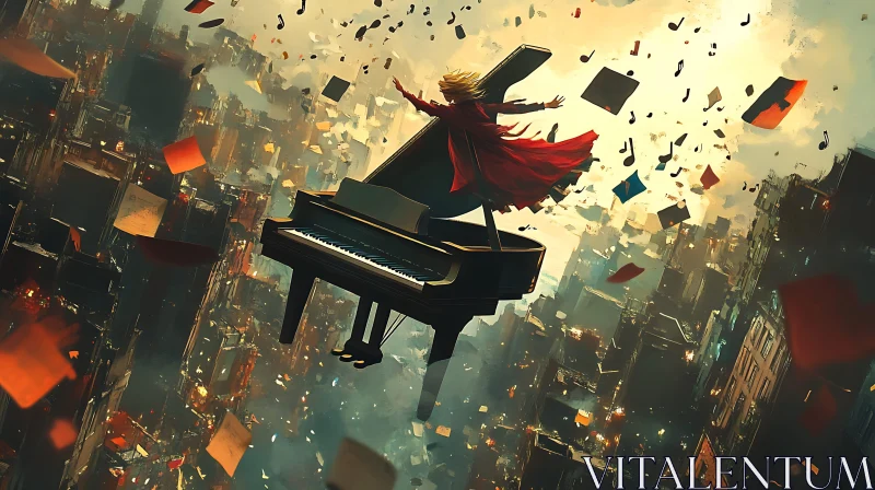 Fantasy Music Conductor Scene AI Image