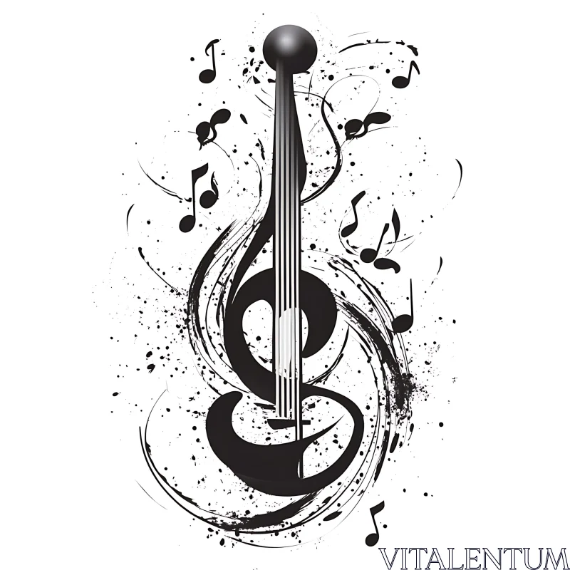 Music Note Abstract Art AI Image