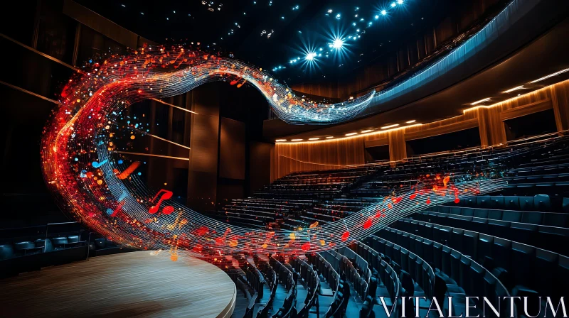 Concert Hall with Vibrant Light Display