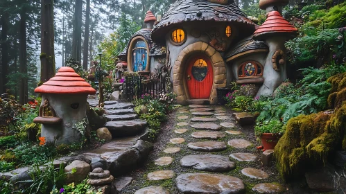 Whimsical Fairy House in Enchanted Forest