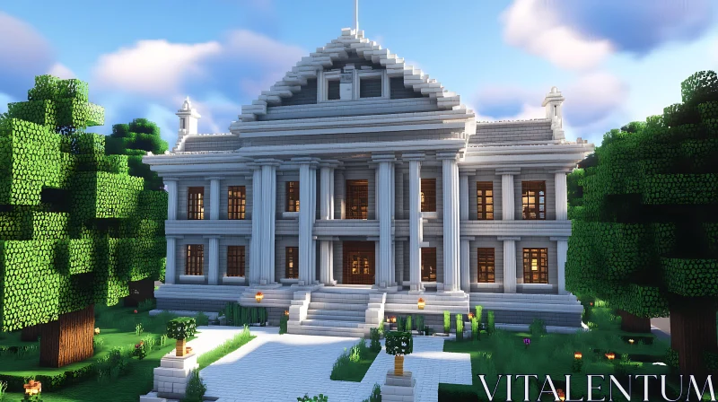 Majestic Minecraft Classical Mansion AI Image