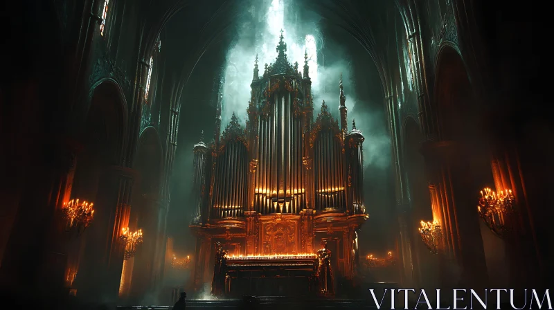 AI ART Majestic Gothic Cathedral with Mystical Lighting