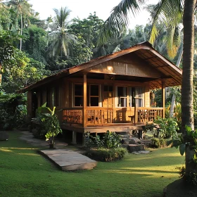 Tranquil Tropical Retreat in Wooden Cabin