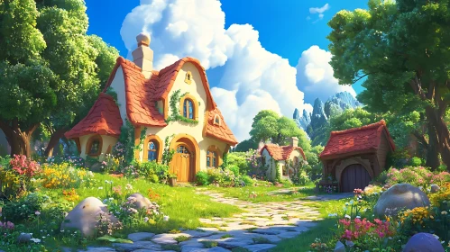 Picturesque Countryside Cottage Scene