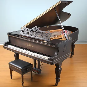 Luxurious Black Grand Piano