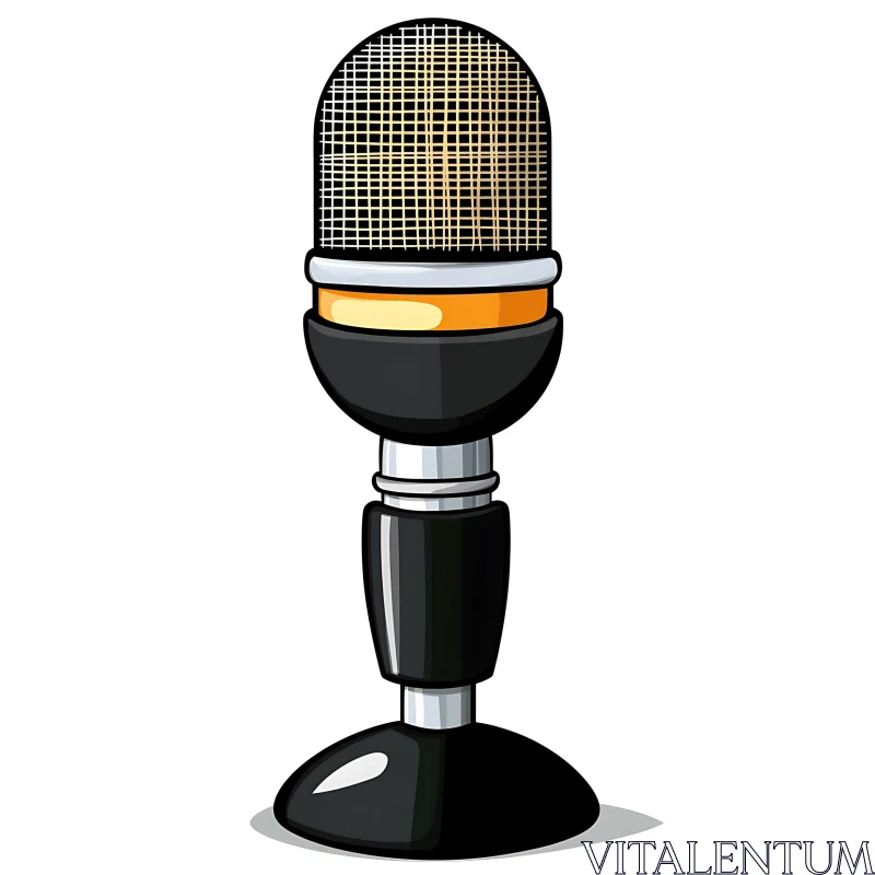 Graphic Microphone on Stand