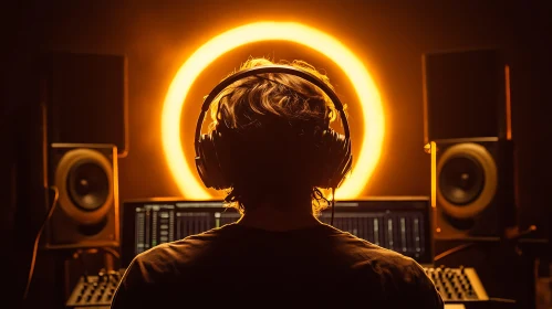 Music Producer in Studio Environment