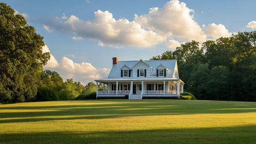 Idyllic Farmhouse Among Lush Greenery