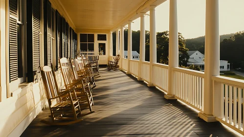 Peaceful Veranda at Sunset