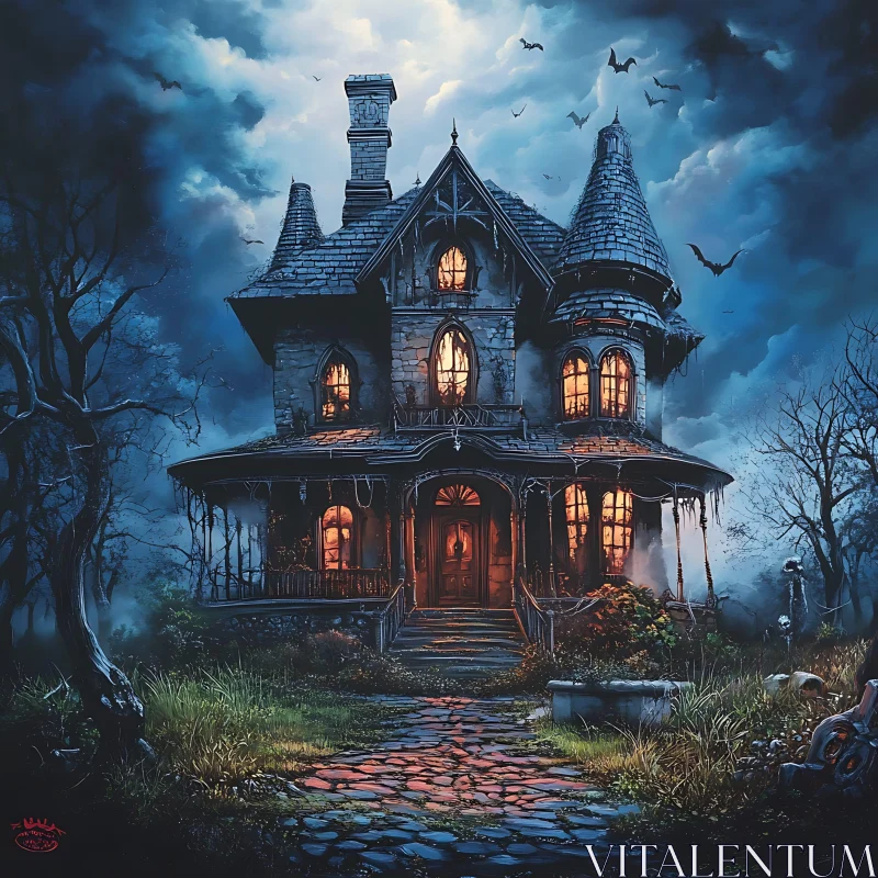 AI ART Spooky Gothic Mansion