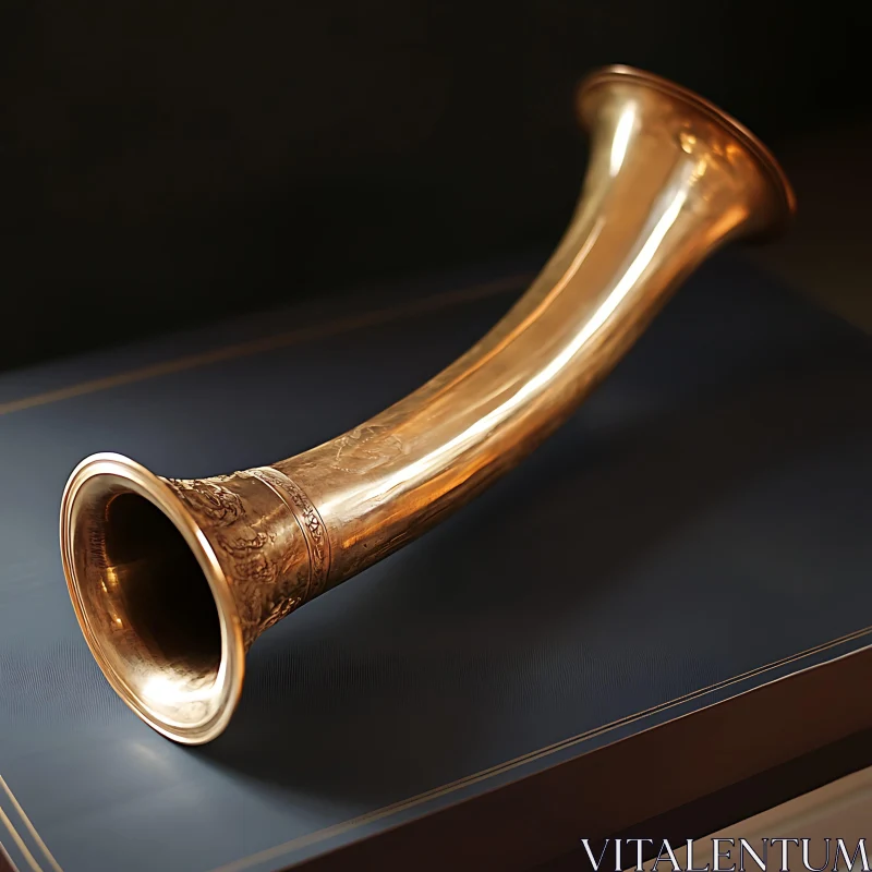 Antique Brass Instrument AI Image