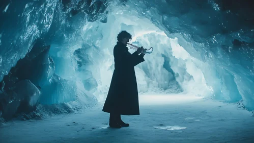 Mystical Ice Cave Musician