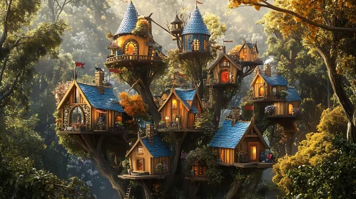 Whimsical Forest Treehouses