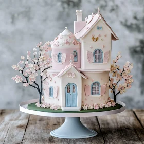 Whimsical Fairytale Cake with Floral Decor