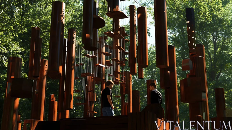 AI ART Forest Sculpture Installation