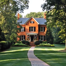 Picturesque Brick House with Front Porch