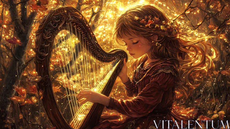 Enchanting Forest Melody AI Image