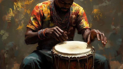 Cultural Drumming Painting