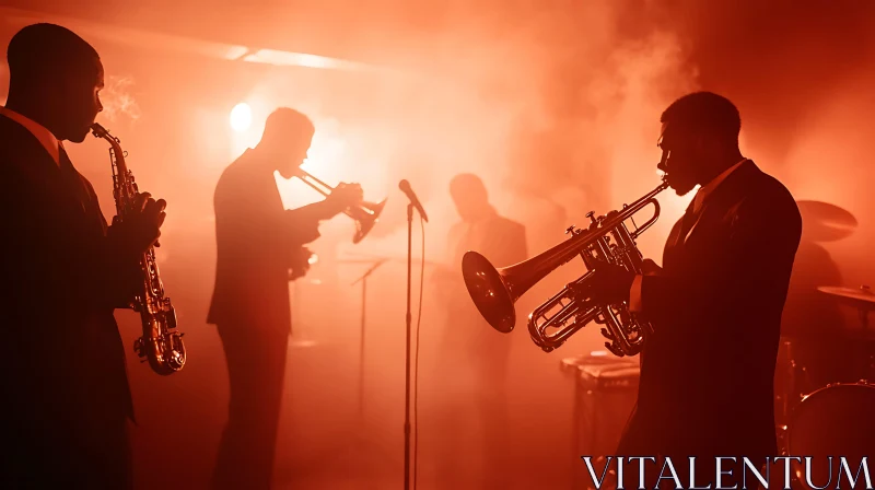 Intimate Jazz Performance with Smoky Atmosphere AI Image