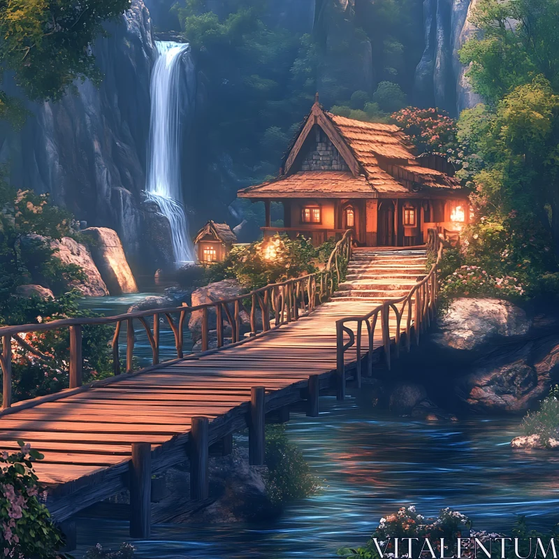 Serene Forest Cottage near Cascading Waterfall