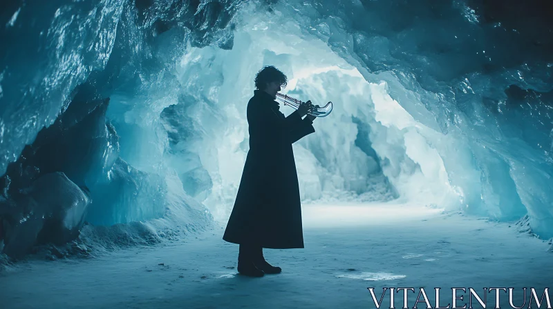 Mystical Ice Cave Musician