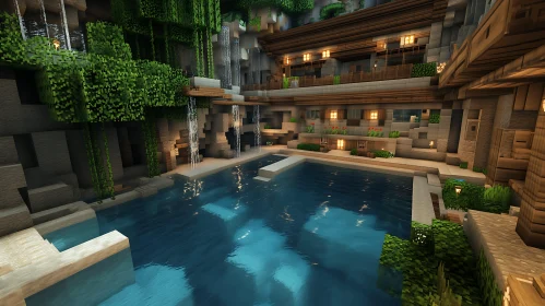 Minecraft Underground Pool and House Design