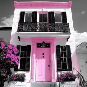 Eye-Catching Pink Facade in Urban Architecture