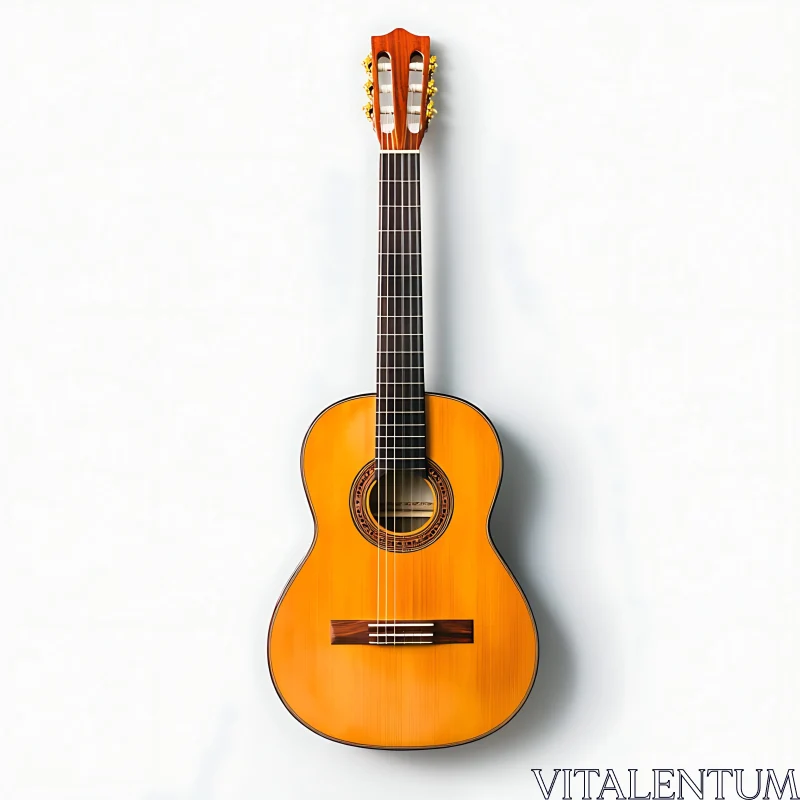 AI ART Intricately Designed Classical Wooden Guitar