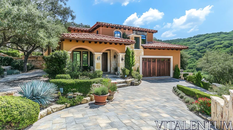 Luxury Mediterranean-Style Home AI Image