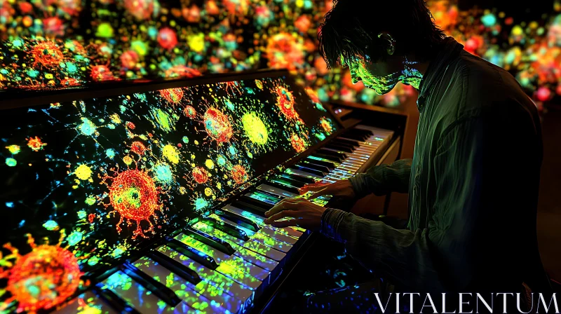 Abstract Art Piano Performance AI Image