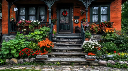 Beautifully Decorated Front Porch