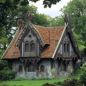 Whimsical Medieval Cottage in Abundant Greenery