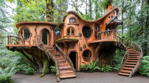 Whimsical Forest Treehouse